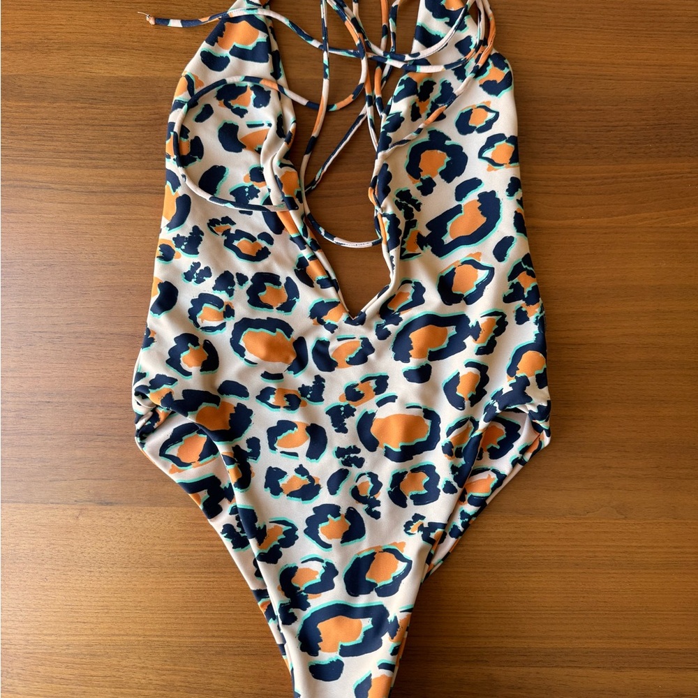 Skatie Orange and Black Bikini Bold Swimwear
